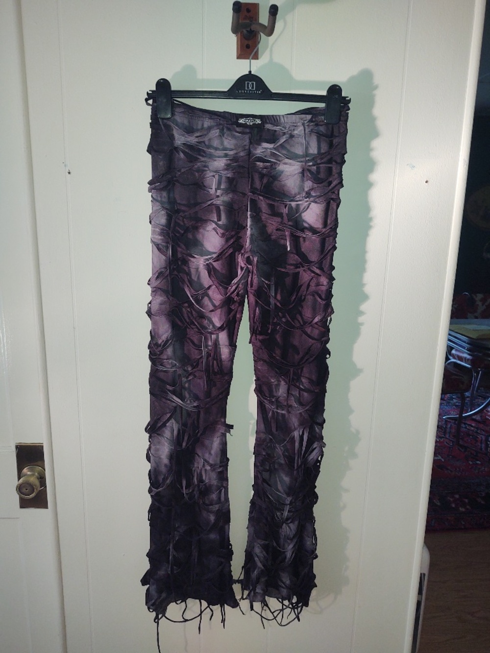 EUC Firefly Small Black and Gray Sheer Dance Pants with Fabric Texture Detail